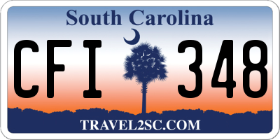 SC license plate CFI348