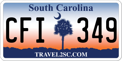 SC license plate CFI349