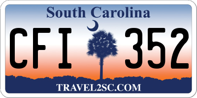SC license plate CFI352