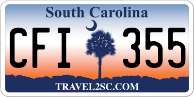 SC license plate CFI355