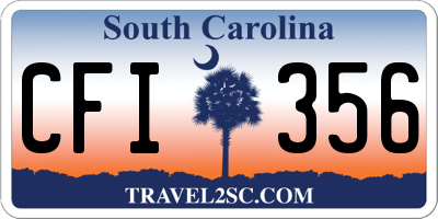SC license plate CFI356