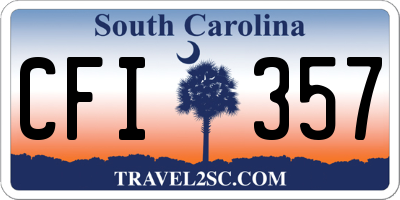 SC license plate CFI357