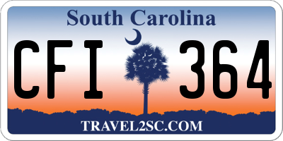 SC license plate CFI364
