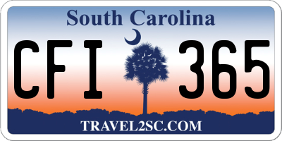 SC license plate CFI365