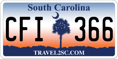 SC license plate CFI366