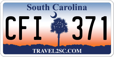 SC license plate CFI371