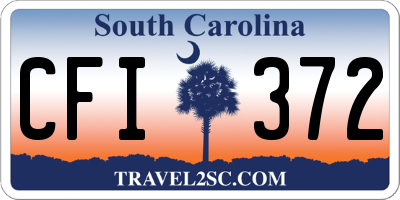 SC license plate CFI372