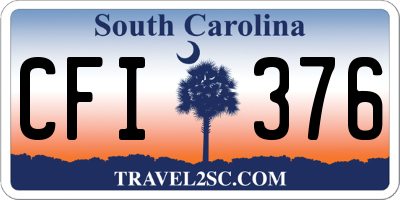 SC license plate CFI376