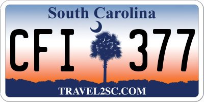 SC license plate CFI377