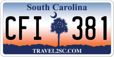 SC license plate CFI381
