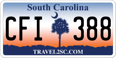 SC license plate CFI388