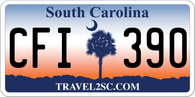 SC license plate CFI390