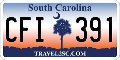 SC license plate CFI391