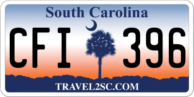 SC license plate CFI396