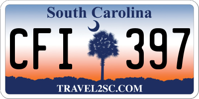 SC license plate CFI397