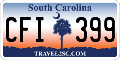SC license plate CFI399