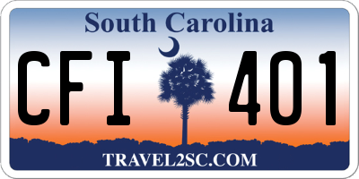SC license plate CFI401