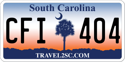 SC license plate CFI404