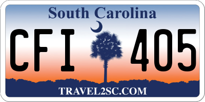SC license plate CFI405