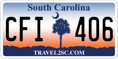 SC license plate CFI406