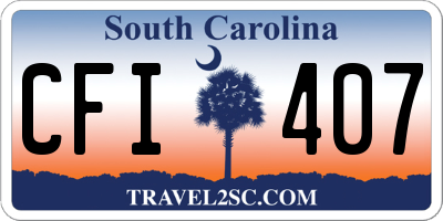 SC license plate CFI407