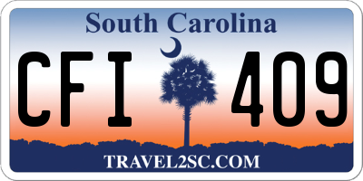 SC license plate CFI409