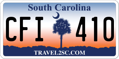 SC license plate CFI410