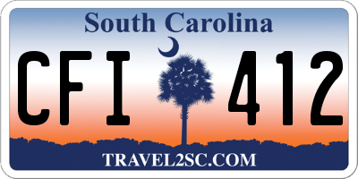 SC license plate CFI412