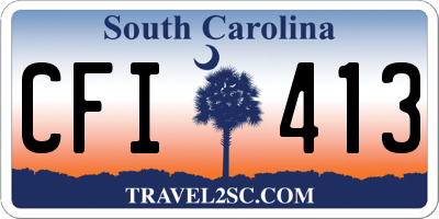 SC license plate CFI413