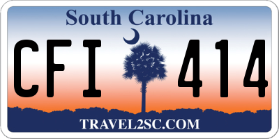 SC license plate CFI414