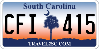 SC license plate CFI415