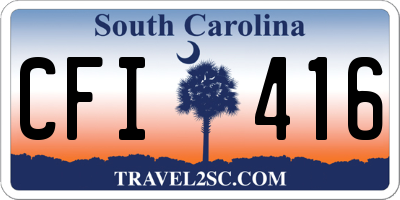 SC license plate CFI416