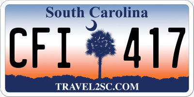 SC license plate CFI417