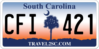 SC license plate CFI421