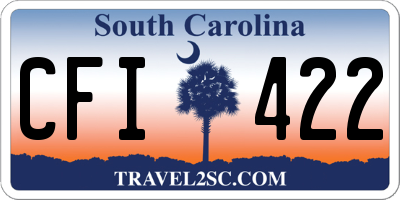 SC license plate CFI422