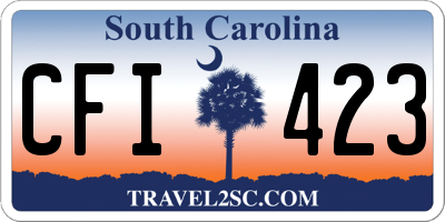 SC license plate CFI423