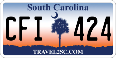 SC license plate CFI424
