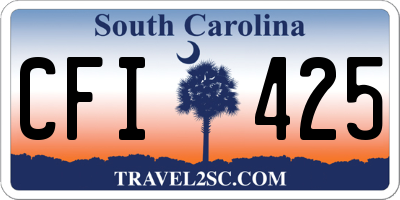 SC license plate CFI425