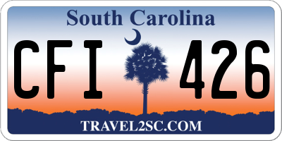SC license plate CFI426