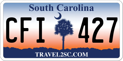 SC license plate CFI427