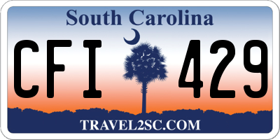 SC license plate CFI429