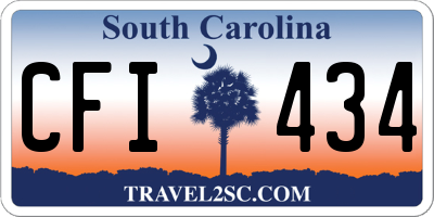 SC license plate CFI434