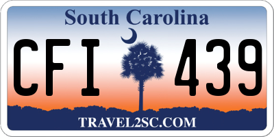 SC license plate CFI439