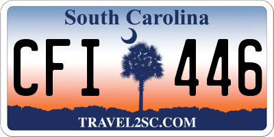SC license plate CFI446