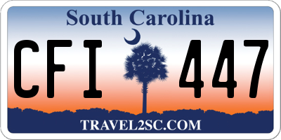 SC license plate CFI447