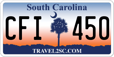 SC license plate CFI450