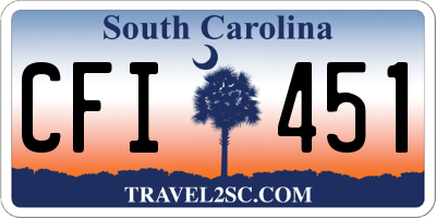 SC license plate CFI451