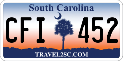 SC license plate CFI452