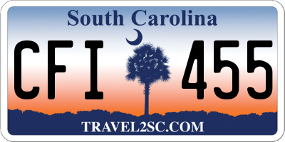 SC license plate CFI455