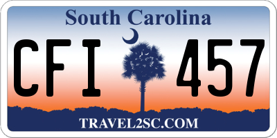 SC license plate CFI457